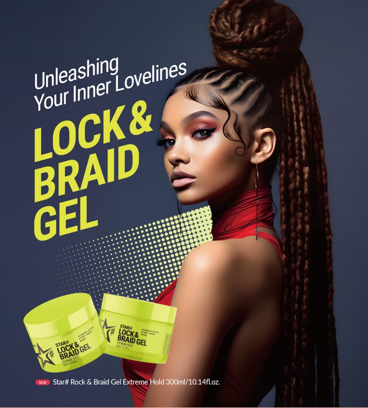 Star# Lock & Braid Gel — extreme hold for braids and locs